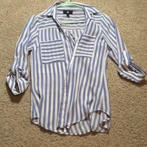 striped button down